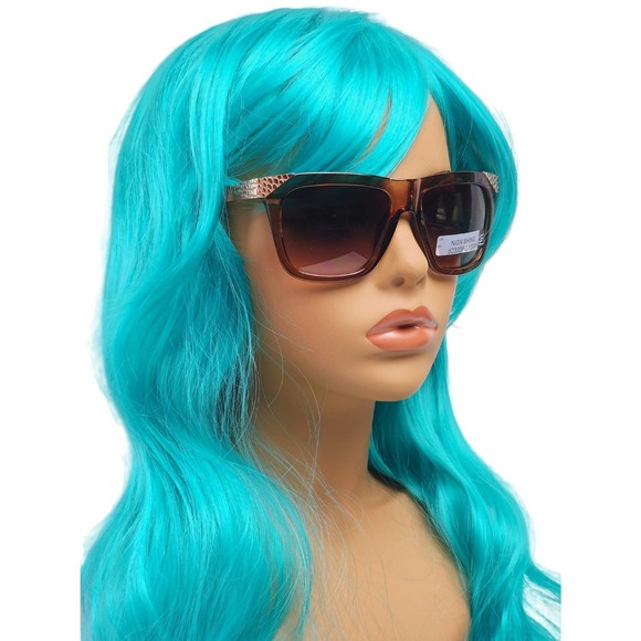 FGX Foster Grant Full Classic Brown & 3D Gold Snake Deco Sunglasses 52333FGX200 - Picture 1 of 11